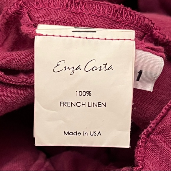 Enza Costa 100% French Linen Jumpsuit - Picture 11 of 12